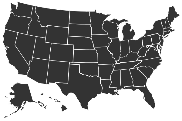 US Rep Map by Region