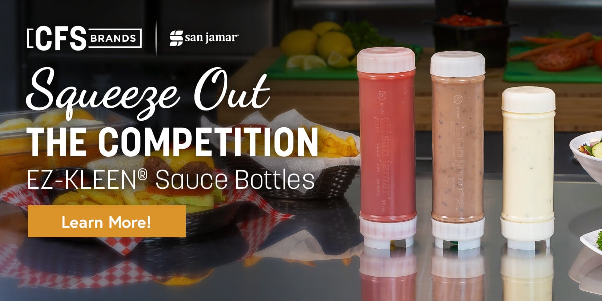 Squeeze out the competition EZ-KLEEN® SAUCE BOTTLES