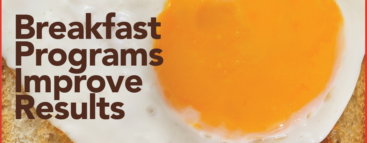 Image of an egg with the words Breakfast Programs Improve Results