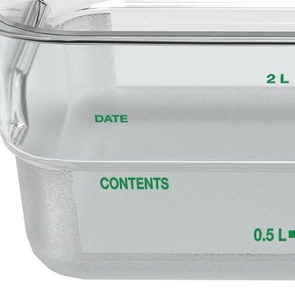 Carlisle 11950AF07 Squares Food Storage Container 2 Qt. 7-1/8 X 3